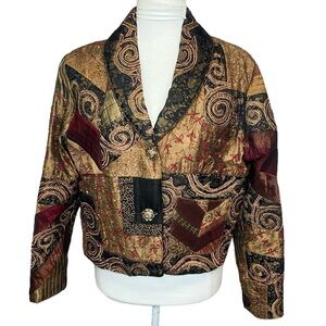 Sandy Starkman Mixed Media Quilted Jacket